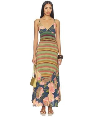 Free People Robe Maxi Painted Sands En, Taille Also En Xs, S, M - Blanc