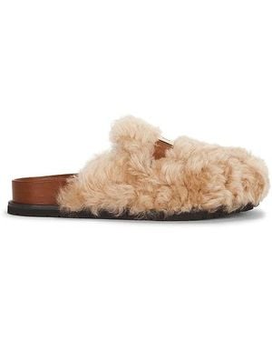Tory Burch Leelee Shearling Mule - White