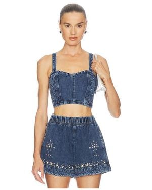 Hayley Menzies Cyndi Top en Blue - Bleu