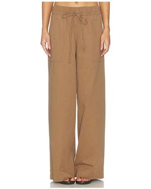 Vince Mid Rise Cotton Drawstring Pant - Natural