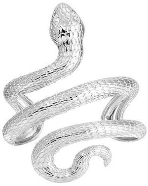 Ettika Serpent Statement Cuff - White