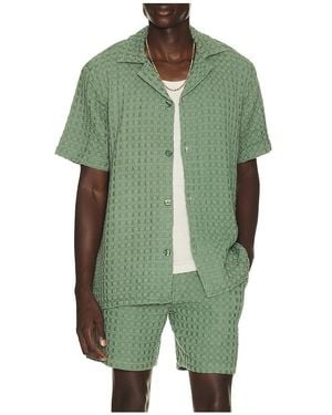 Oas Waffle Cuba Shirt - Green