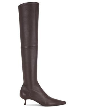 Jonathan Simkhai Bota Por Encima De La Rodilla Joni Stretch En Color Burgundy Talla (También En 40) - Marrón