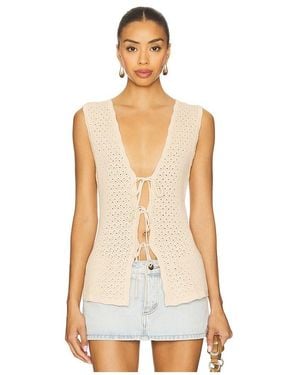 Lovers + Friends Chaleco Lizzy En Talla (También En Xs, S) - Blanco