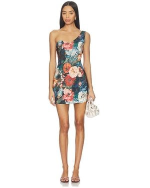 Prabal Gurung Asymmetrical Shoulder Mini Dress - Multicolour