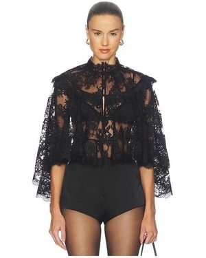 retroféte Margarita Lace Blouse - Black