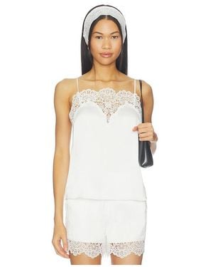 Generation Love Alisa Lace Combo Hammered Satin Cami - White