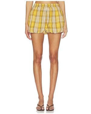 Sea Copeland Plaid Shorts En Color Amarillo Talla (También En S, M)