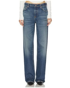 GRLFRND Bella Cinch Low Rise Boyfriend - Blue