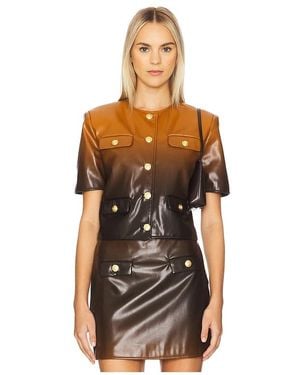 Le Superbe Paradis Pleather Jacket - Orange