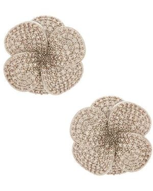 Shashi Bloom Pave Earring - White