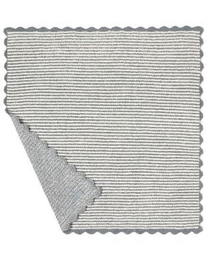 Barefoot Dreams Manta De Recibimiento A Rayas Festoneadas 30X30 Cozychic En Color Azul Talla - Gris