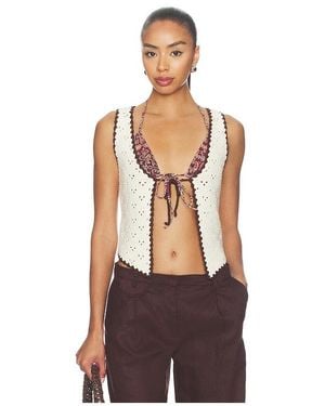 MAJORELLE Nadyne Tie Front Top - Multicolor