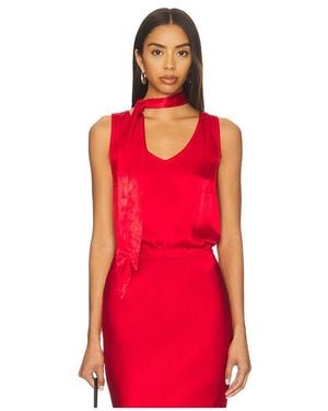 Bobi Tank With Removable Neck Tie - Red