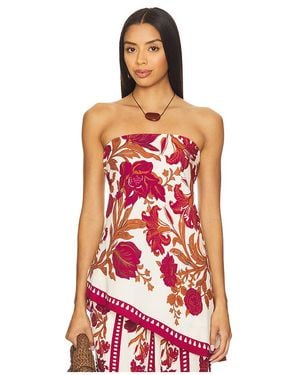 Rococo Sand Top Asimétrico Sin Tirantes En Color Burgundy Talla (También En M, S, Xs) - Rojo