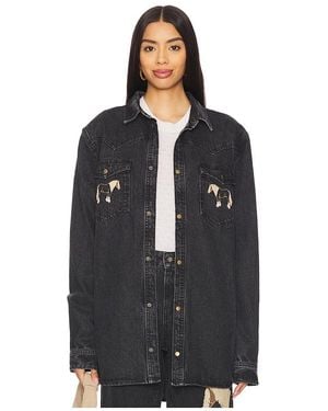 Urban Outfitters Horsey Shirt - Black