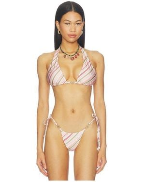 Runaway the Label Cuba Halter Bikini Top - Natural