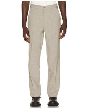 Les Deux Mini Check Slack Pants - Natural