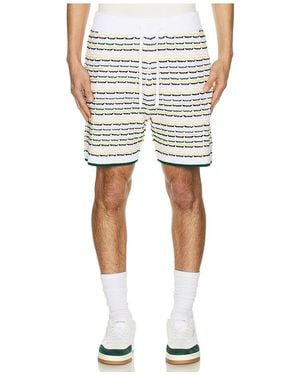 CASABLANCA Tuck Stitch Shorts - White