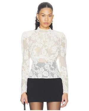 Self-Portrait Sequin Lace Top - White