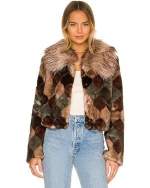 Unreal Fur Casablanca Faux Fur Jacket - Blue