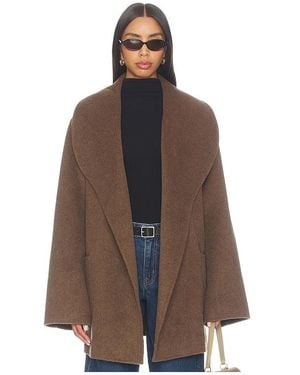 SER.O.YA Dulcetta Wool Coat - Brown
