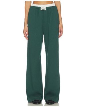 Gold Hinge Wide Leg Sweatpant - Green
