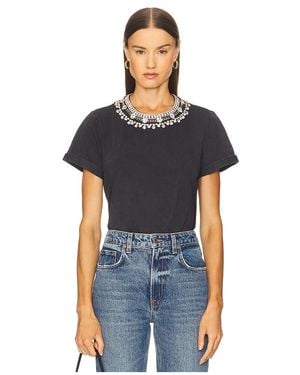 Cinq À Sept Necklace Washed ショートスリーブトップ - ブラック