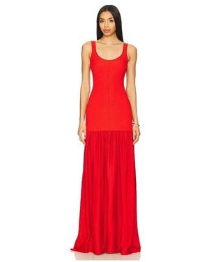 retroféte Strickkleid Kennedi - Rot