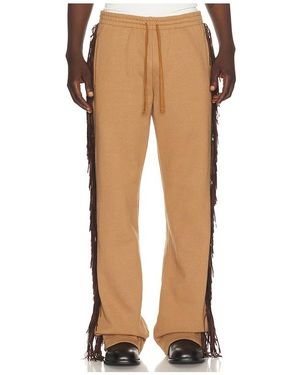 Austin Post Fringed Straight Cut Pant - Weiß