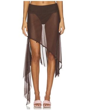 House Of Sunny The Rosewood Mesh Skirt - ブラウン