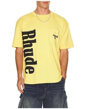 Rhude Logo Pocket Tee - Yellow