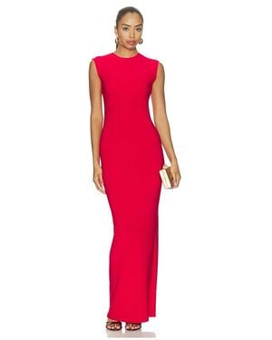Norma Kamali Ärmelloses, Langes Kleid - Rot