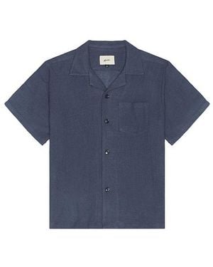 Bather Wool Gauze Camp Shirt - Blue