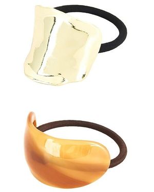 Jordan Road Tortoise And Xl Wave Hair Cuff Set - White