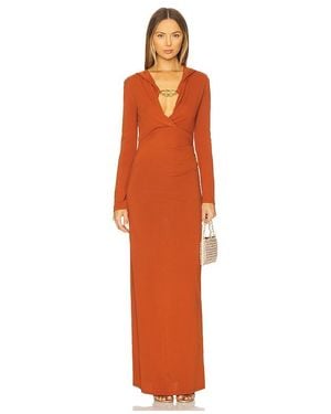 GIUSEPPE DI MORABITO Long Sleeve Maxi Dress - Orange