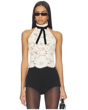 retroféte Ravenna Lace Top - Blue