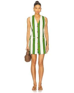 Simon Miller Carob Printed Linen Mini Dress - ホワイト