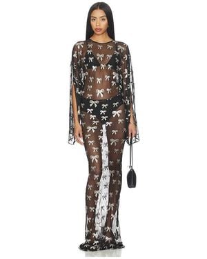 Norma Kamali Reverse Obie Gown With Long Sleeve - Black