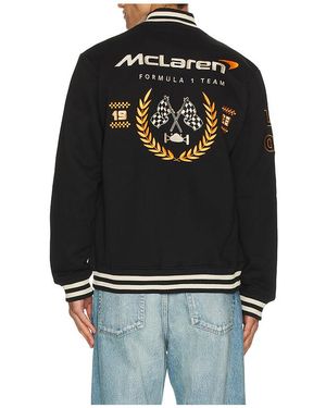 McLaren Formula 1 Ready To Drive Fleece Varsity Jacket - Black