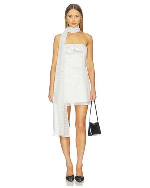 Tanner Fletcher Monica Strapless Mini Dress With Scarf - White