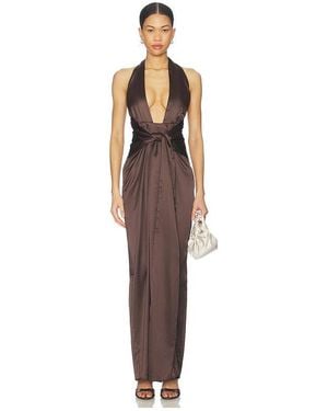 Nookie Calypso Halter Gown - Brown