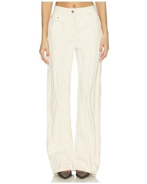 Helmut Lang Crushed Relaxed Bootcut Pant - White