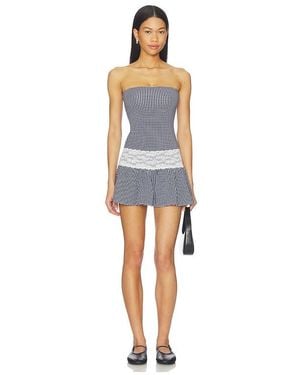 Frankie's Bikinis Mirage Cotton Jersey Mini Dress - Blue