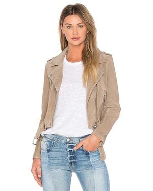 Blank NYC Suede Moto Jacket - Natural