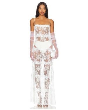 Lovers + Friends X Maggie Macdonald Millie Sheer Maxi Dress - White