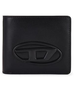 DIESEL D Oval Coin Bifold Wallet - Black