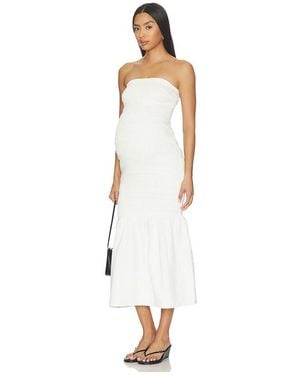 BUMPSUIT Vestido Midi Denim Smocked En Color Blanco Talla (También En Xs, S, M)