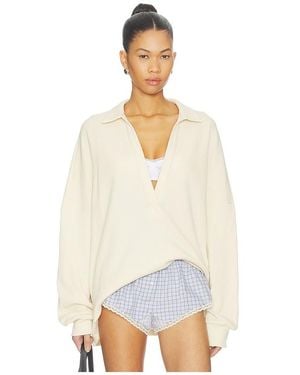 ALL THE WAYS Deanna Deep V Top - White