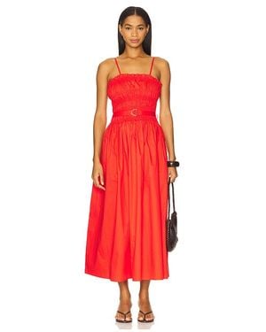Karina Grimaldi Kleid, Unifarben Panama - Rot